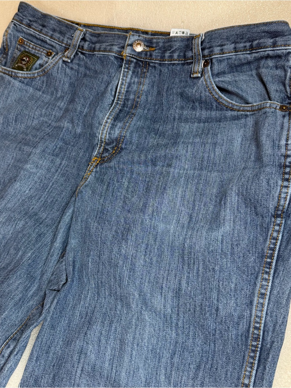 Cinch Green Label MB90530002 Jeans Mens 38x38 Medium Wash Relaxed Straight flaws